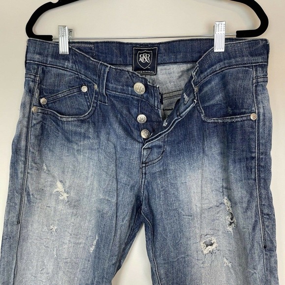 Men's Rock & Republic Vaughn Jeans Distressed Straight Leg Size 33 - Picture 4 of 10